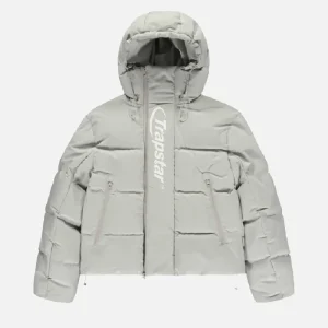 Trapstar Manteau Technique Hyperdrive Gris Clair