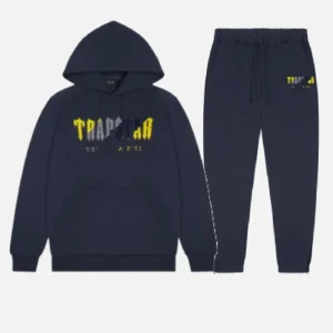 Trapstar Ensemble Chenille Decoded Navy Yellow