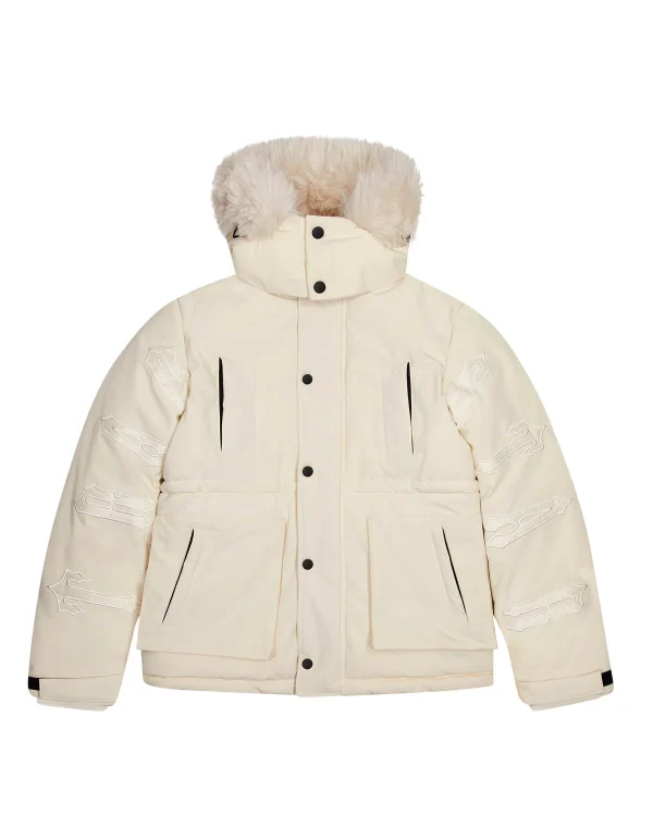 Trapstar Irongate Parker à capuche blanc cassé
