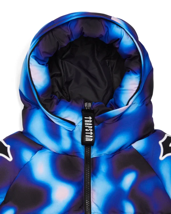 Trapstar Irongate Doudoune à capuche Noir/Bleu